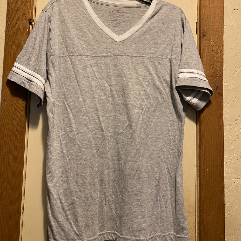 V-Neck Baseball Shirt. Size XL
